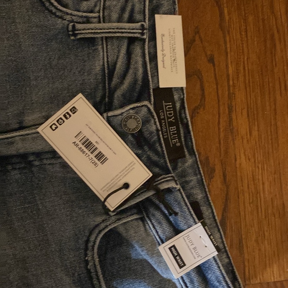 Judy blue hi waist vintage mild distressed  slim fit jeans size 7/28 - Picture 6 of 9
